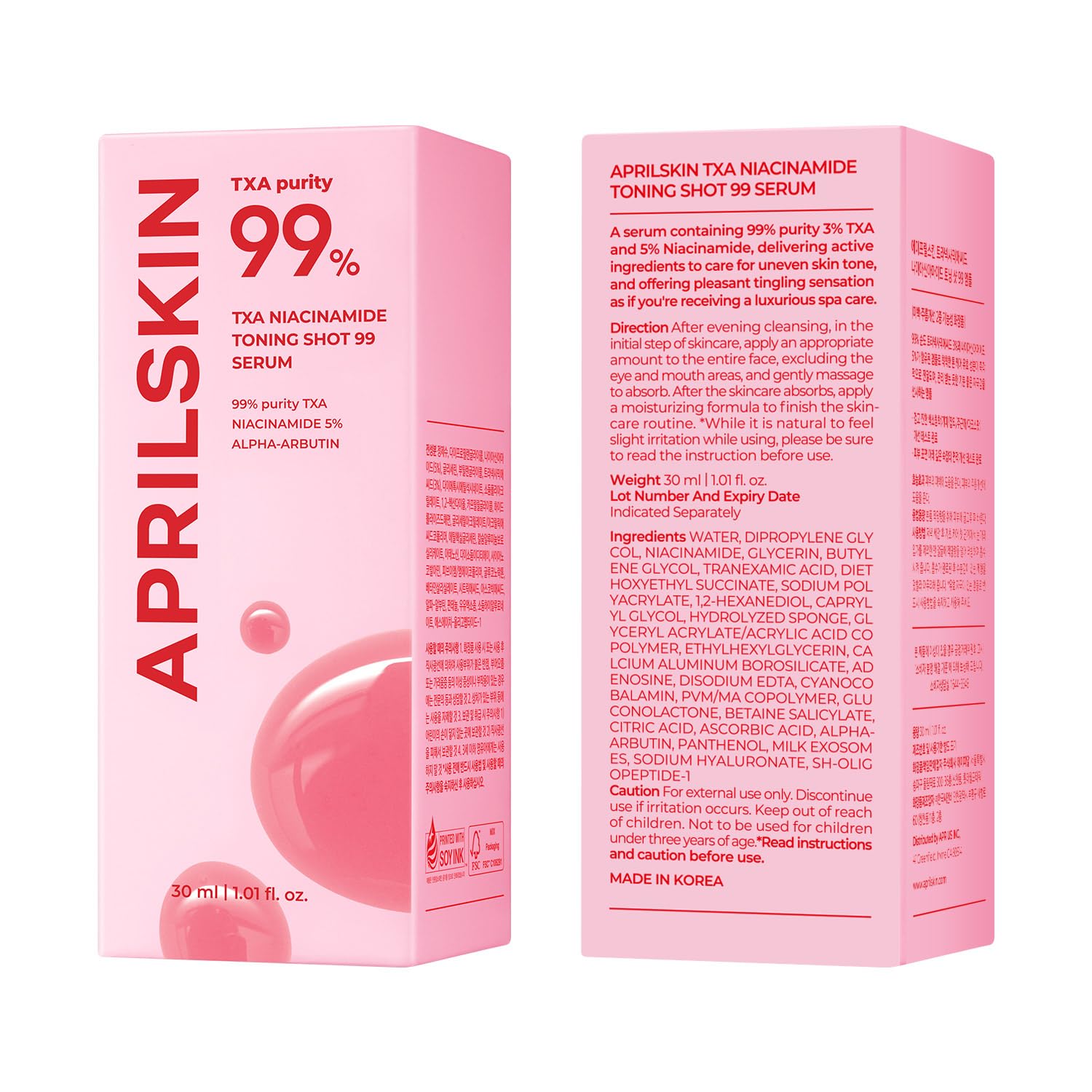 APRILSKIN Clinically tested low-irritation concept depicted.