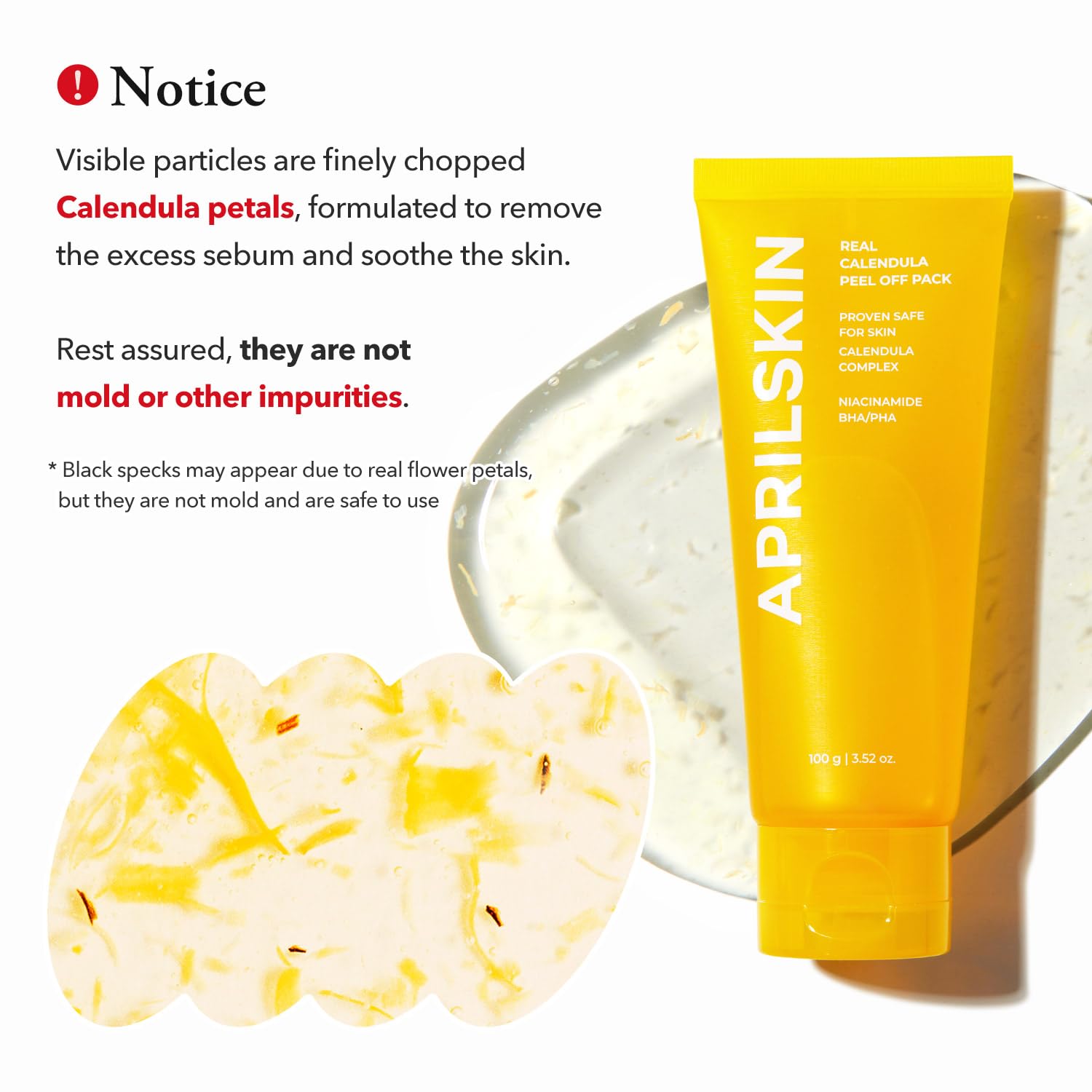 APRILSKIN masque-peel-off calendula : nettoyage en profondeur des pores et brillance maîtrisée