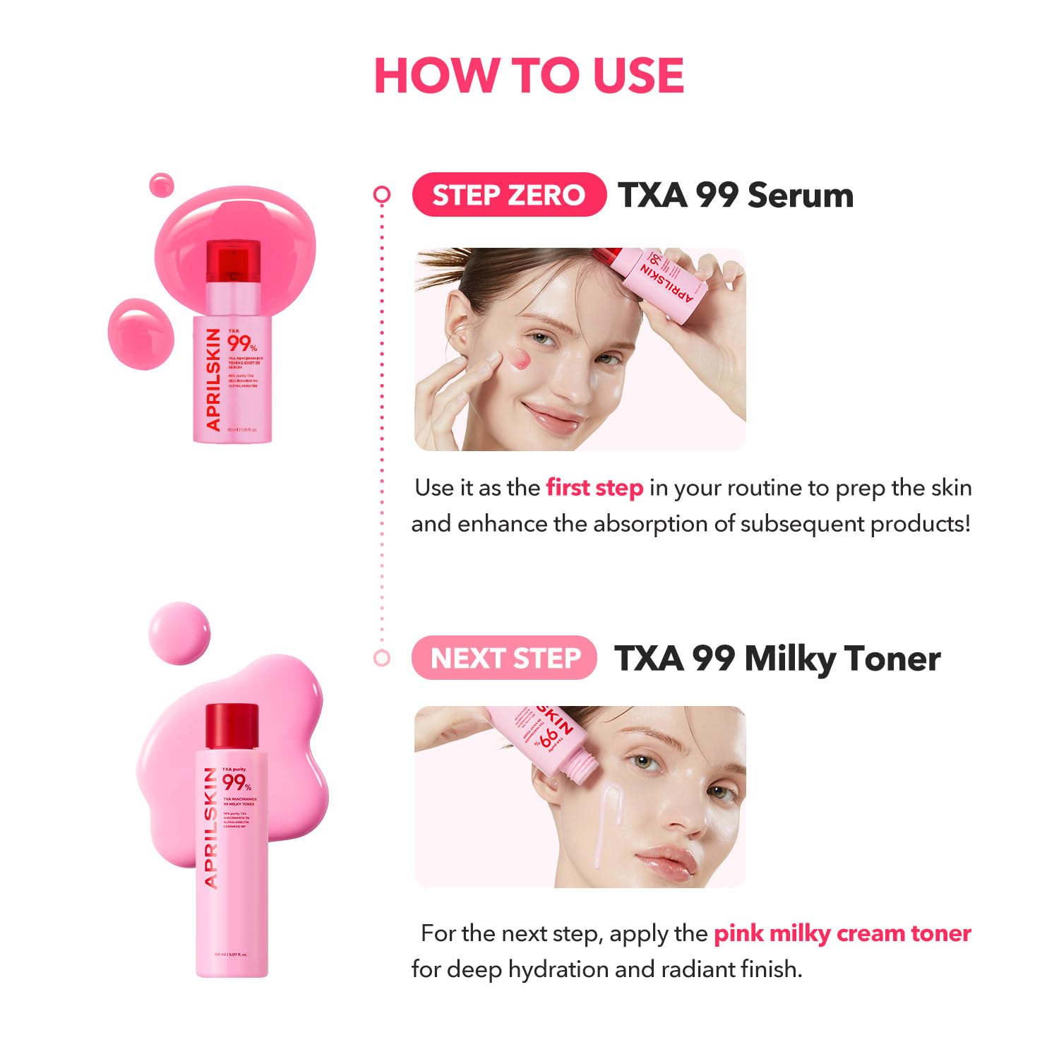 APRILSKIN Pore-care focus shows smoother skin texture.