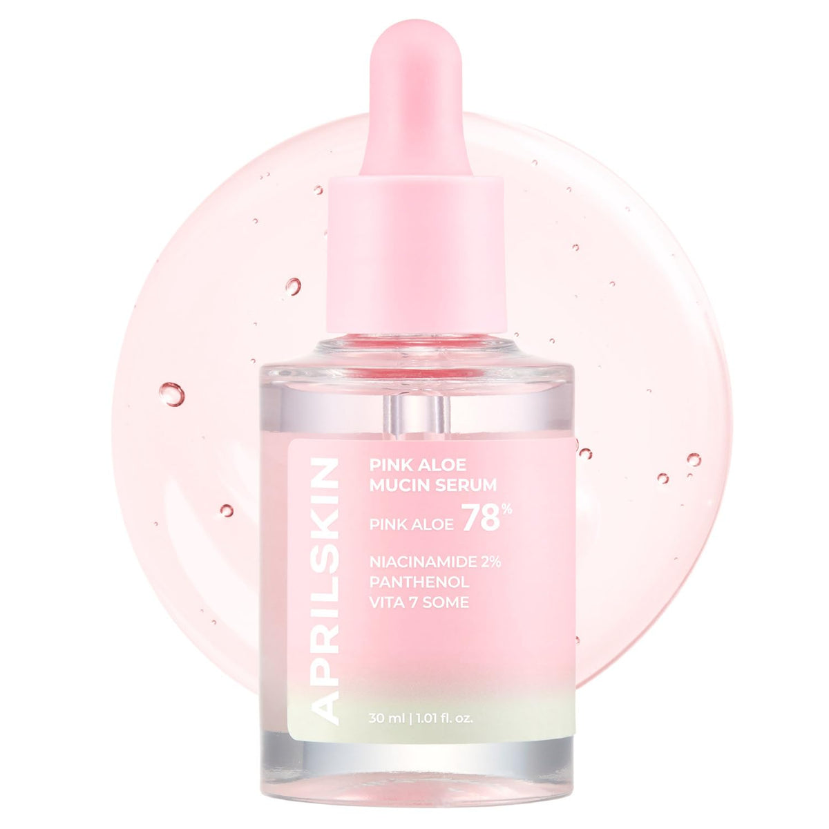 APRILSKIN Sérum Aloe Rose en bouteille, hydratation durable sans collant.