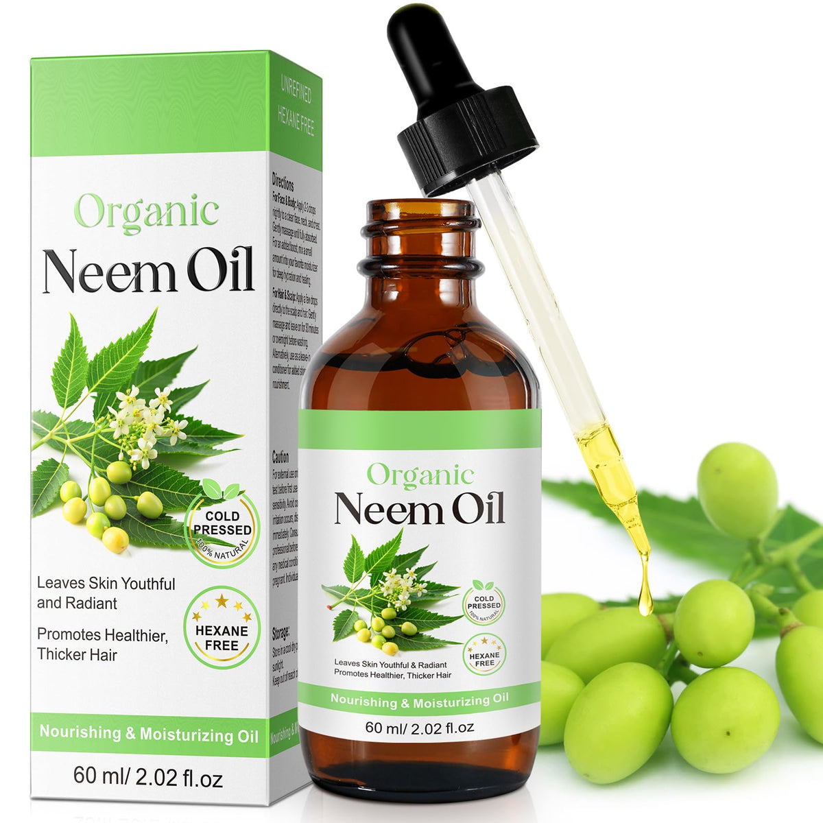 APUUFYQC huile neem pour le visage offre hydratation douce et naturelle.