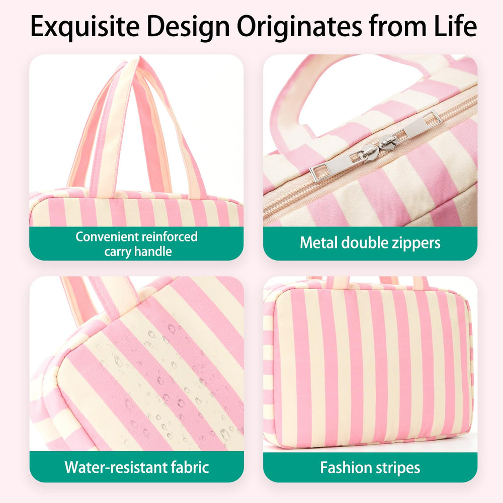Apxouans Trousse intérieure à quatre compartiments facilite l’organisation des liquides et cosmétiques.