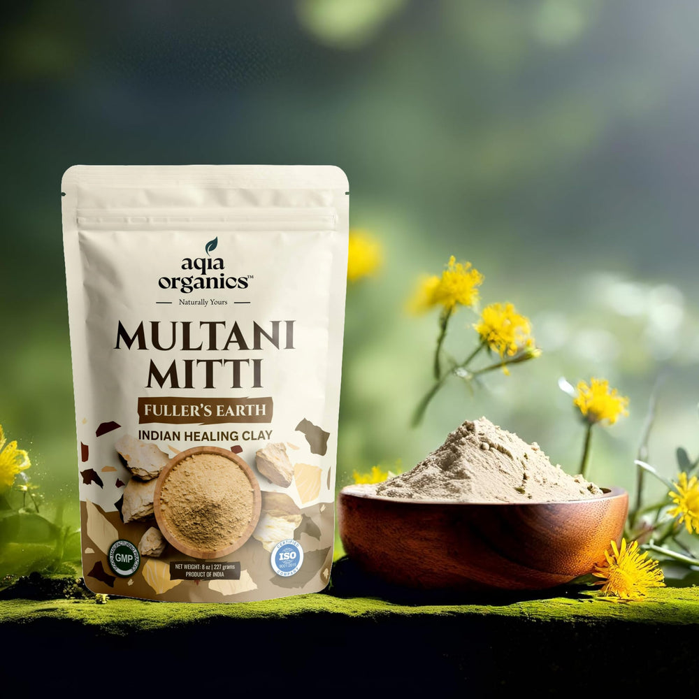 Aqia Organics Poudre masque ciblé — application facile pour cibler les pores.
