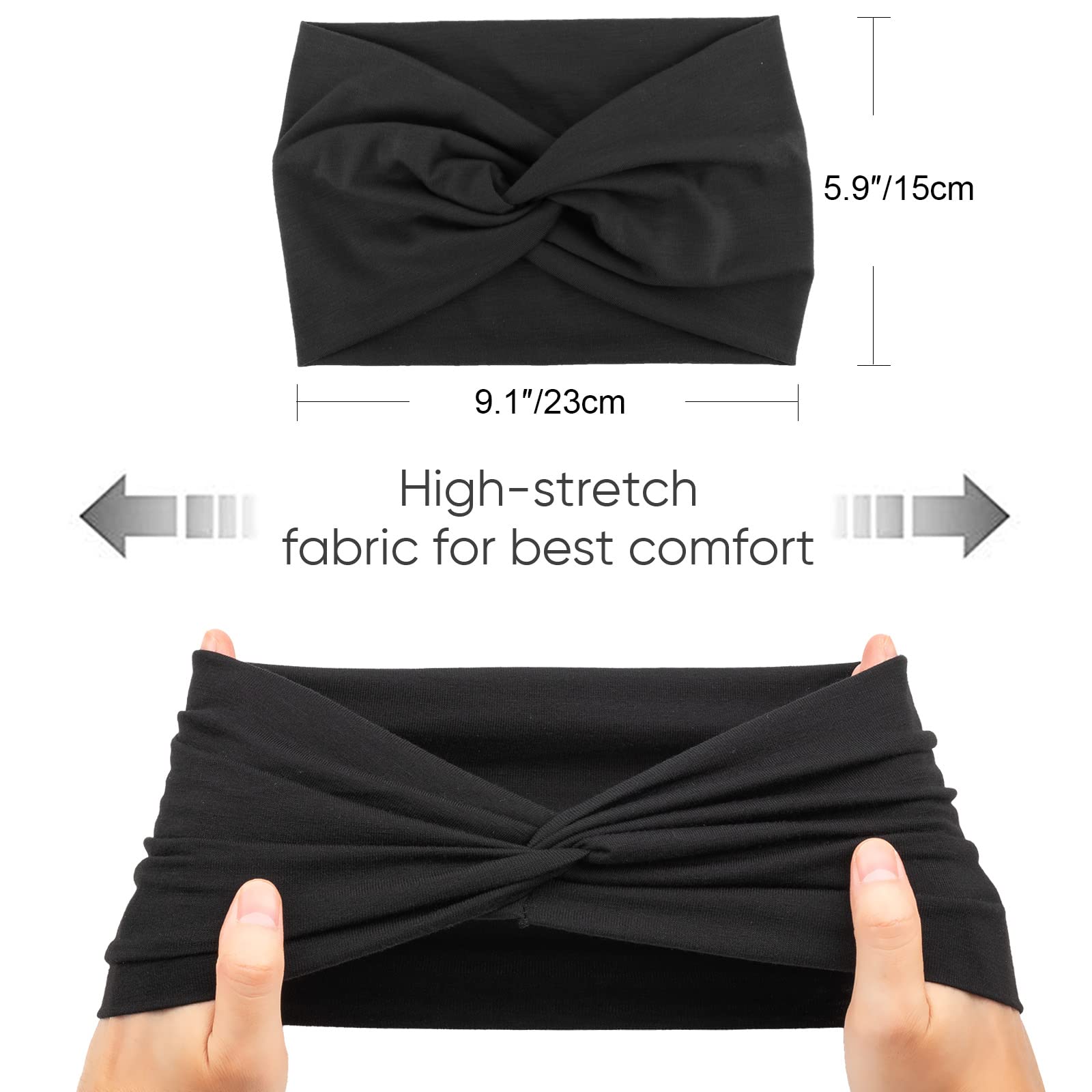 AQOKKA bandeau design croisé pour un look chic et polyvalent.