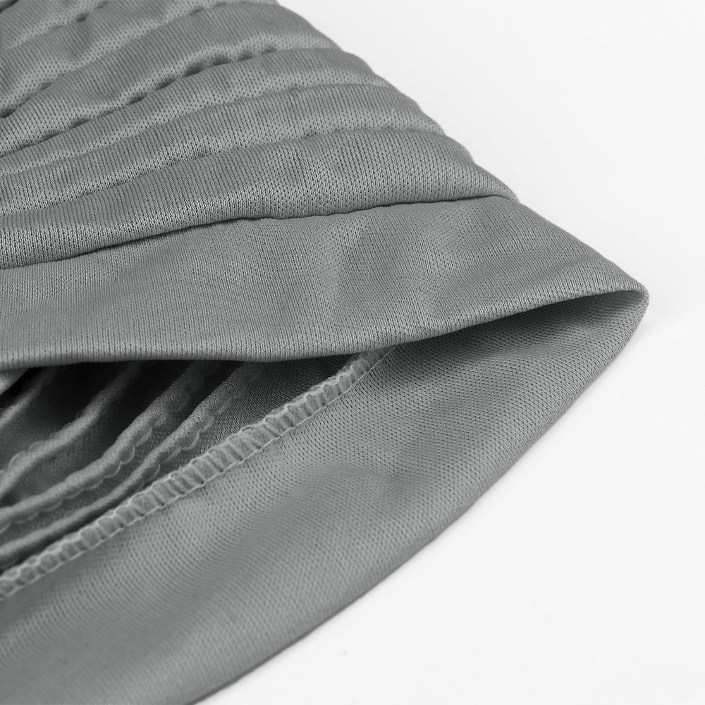 Vue arrière du turban AQOKKA montrant l elastique et l attache pre-faite.