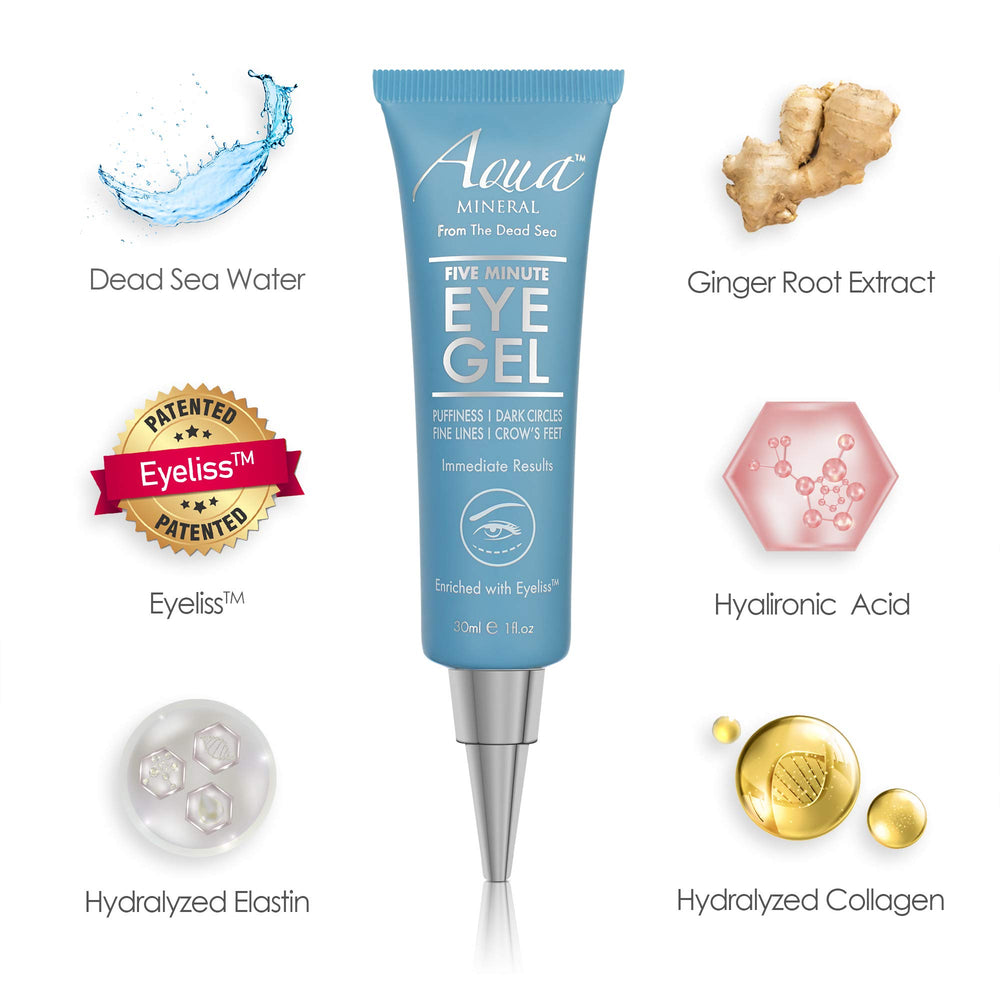 Gel Aqua Mineral Yeux: collagène hydrolysé pour peau plus ferme autour des yeux