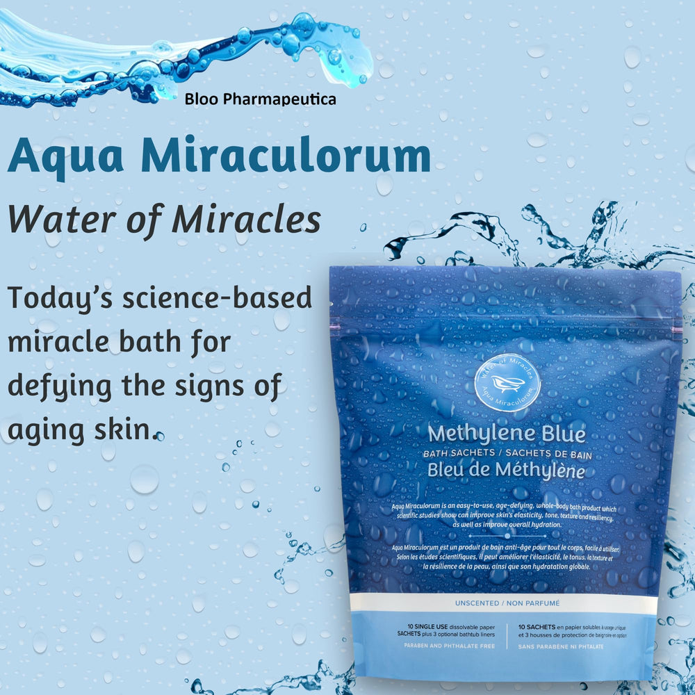 Aqua Miraculorum Methylene Blue ingredients clés pour le bain.