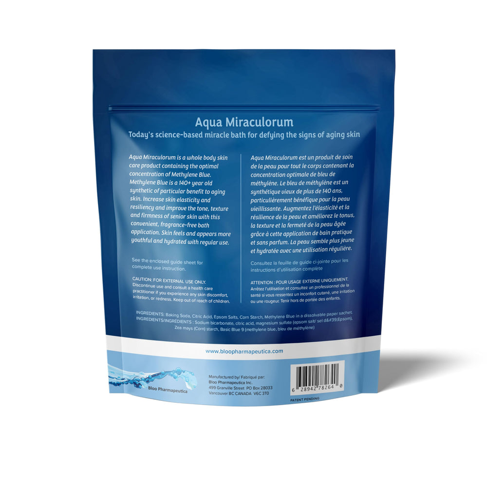 Aqua Miraculorum Methylene Blue utilisation quotidienne facile dans le bain.