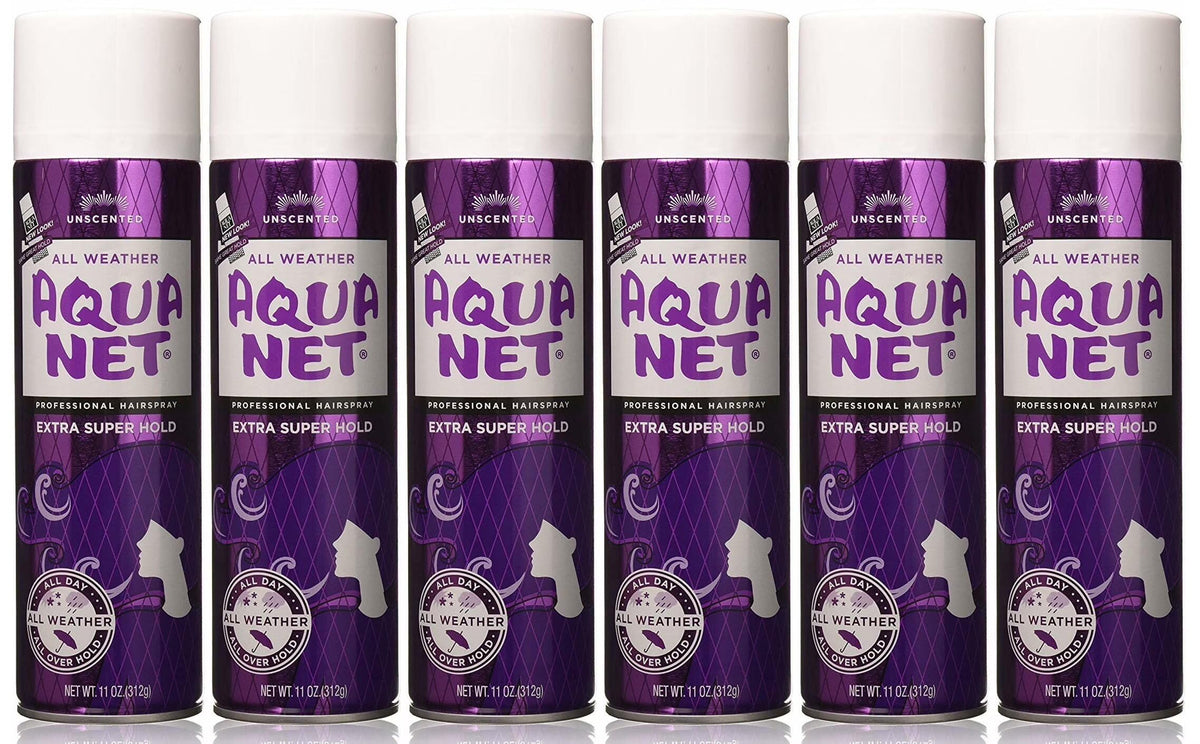 Aqua Net Extra Super Hold: bouteille 11 oz, fixation durable et sans parfum.