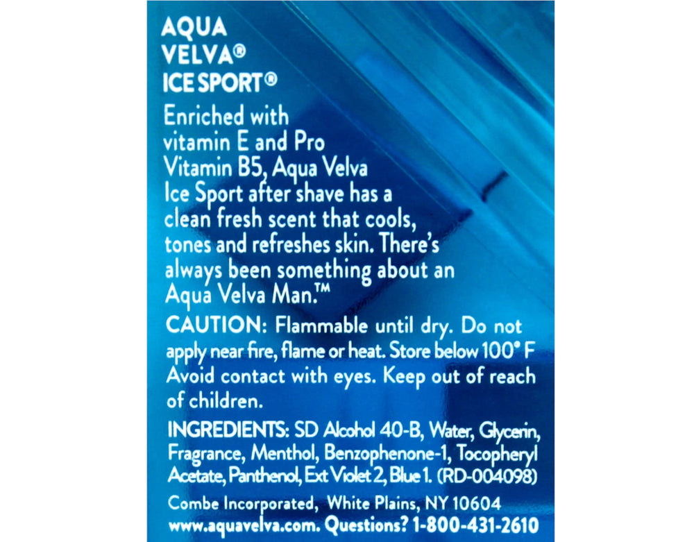 Aqua Velva Ice Sport, pack de six bouteilles pour une routine durable.
