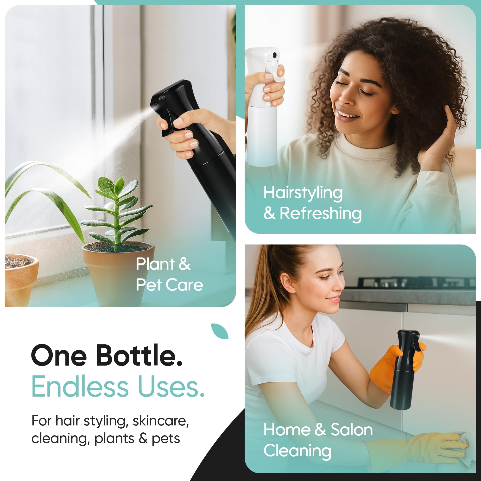 Bouteille Aquableu noir et blanc, ensemble pratique 200 ml