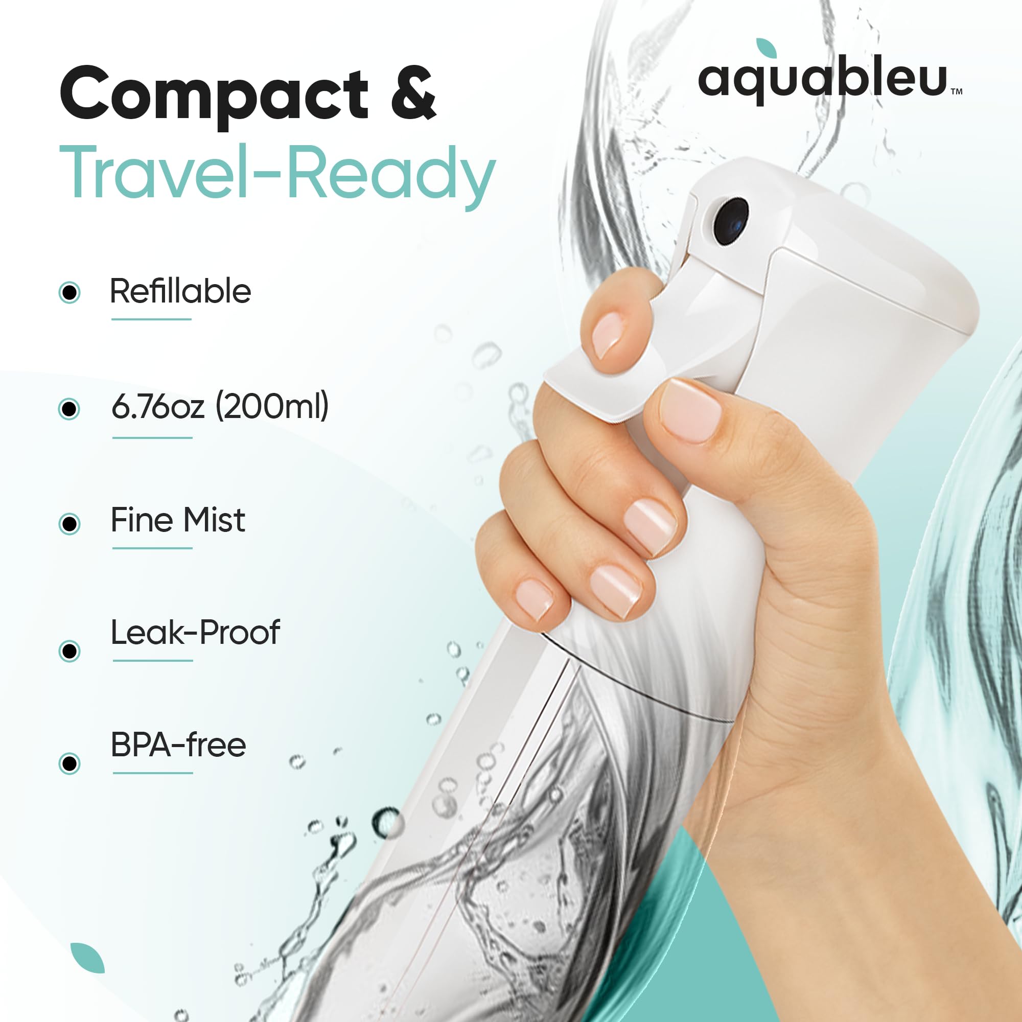 Aquableu, spray brume continue utile pour nettoyage léger à domicile.