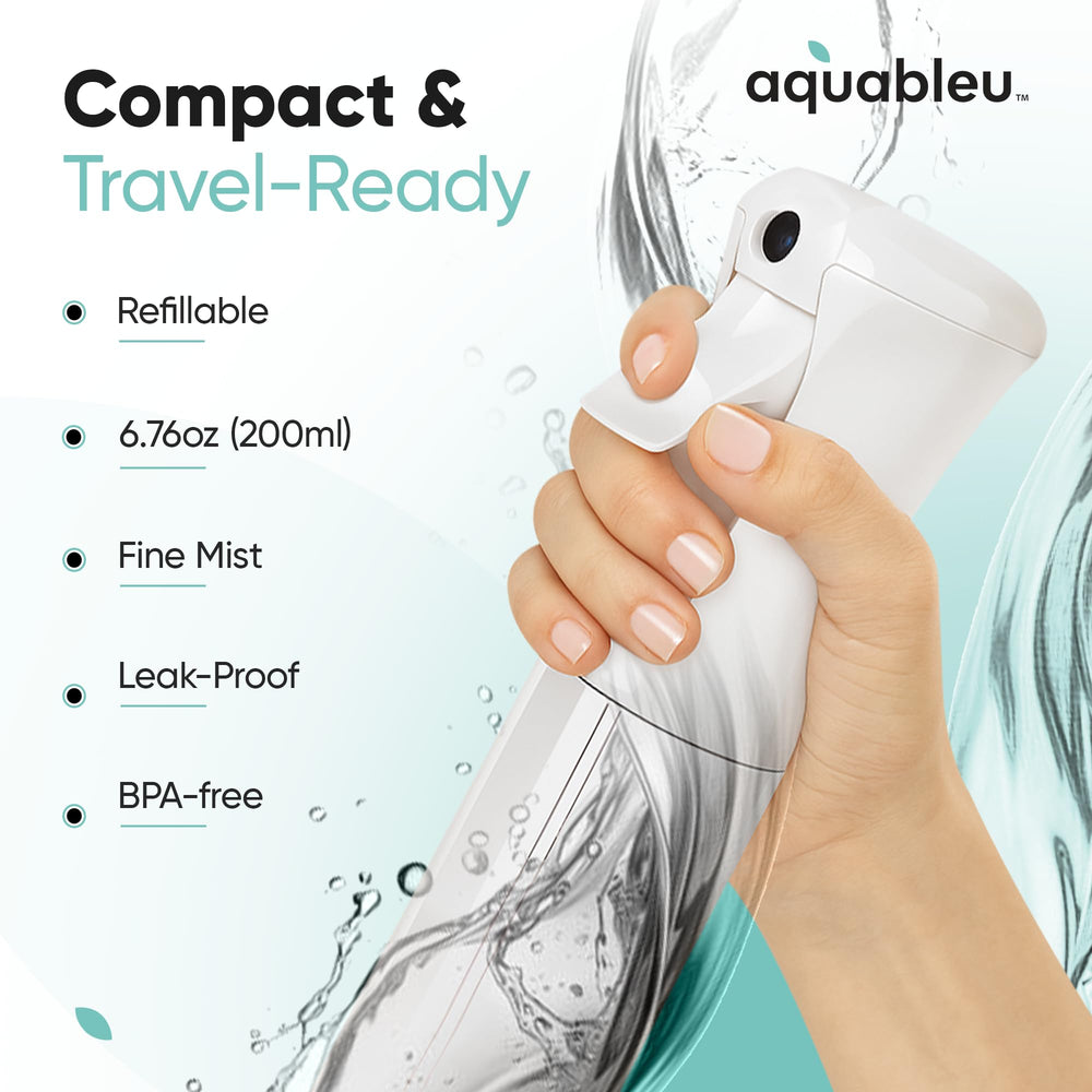 Aquableu, spray brume continue utile pour nettoyage léger à domicile.