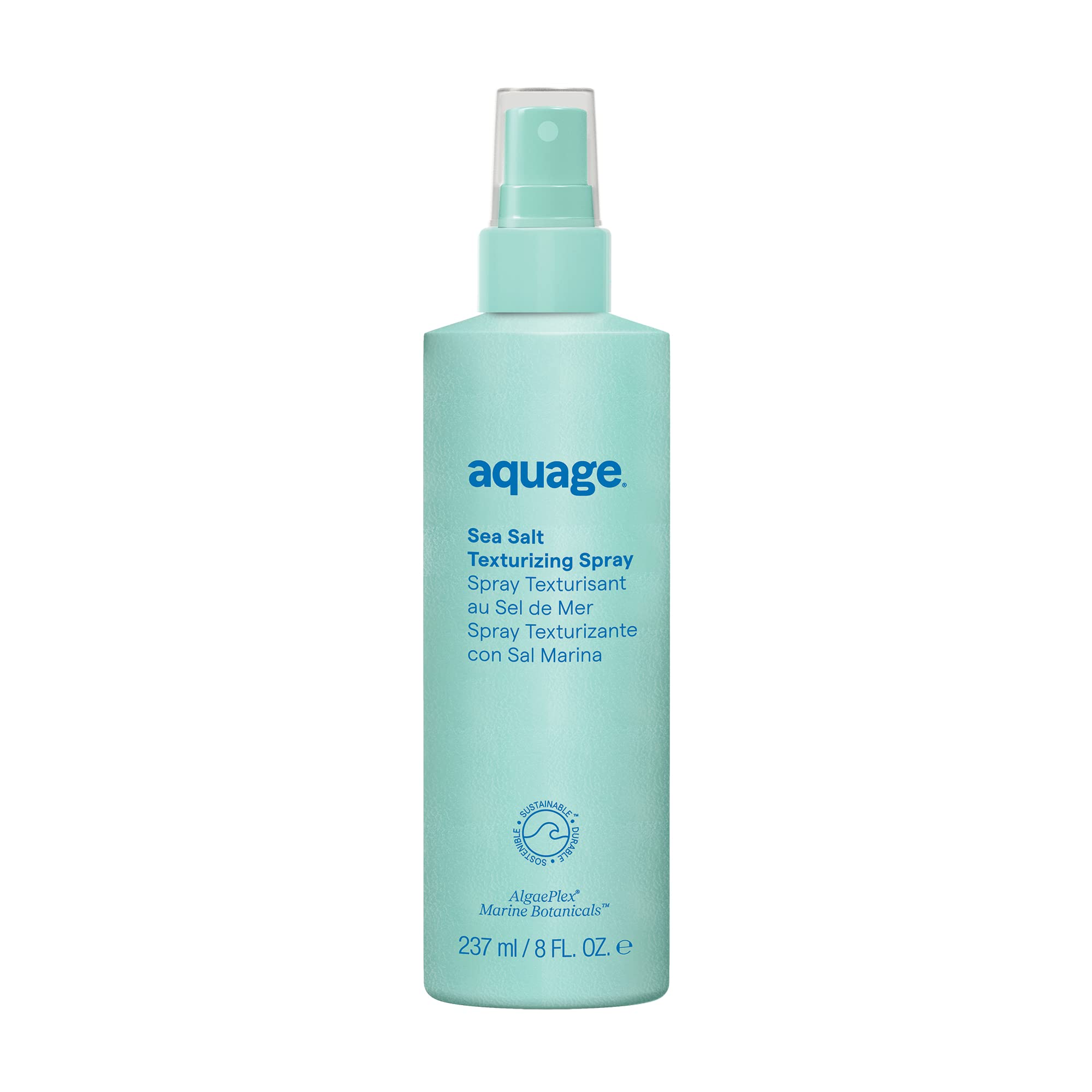 Aquage : bouteille aérosol sel de mer pour texture naturelle et facile à appliquer.