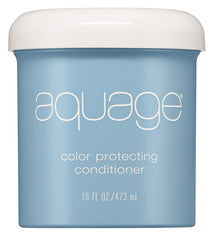 Conditionneur Aquage Protecteur de couleur, bouteille visible, apporte brillance durable et maintien de la teinte.