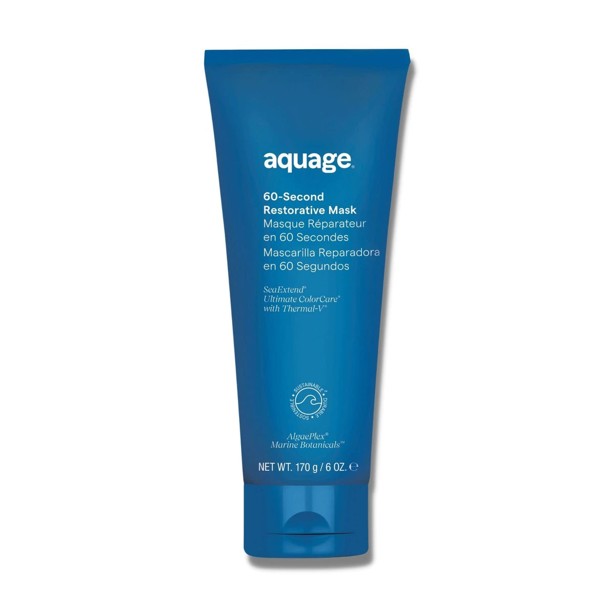 Masque Aquage restaurateur 60 secondes – bouteille en main, cheveux renforcés et hydratés