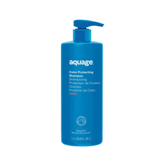 Aquage Protege-Couleur — bouteille avec pompe pour un nettoyage doux et couleur préservée.