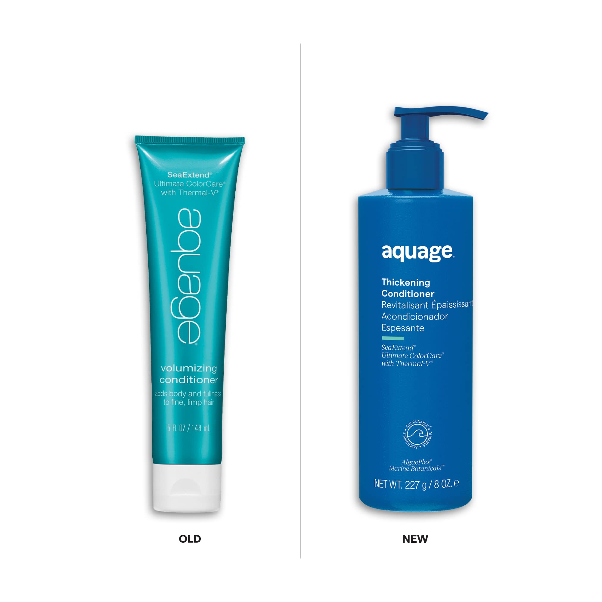 Main appliquant le Aquage SeaExtend Conditionneur Épaississant sur cheveux propres.