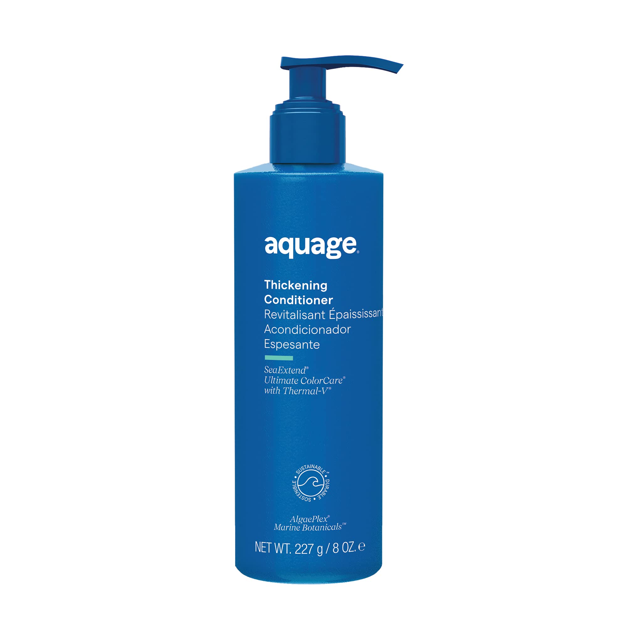 Aquage SeaExtend Conditionneur Épaississant — bouteille élégante prête à augmenter le volume.