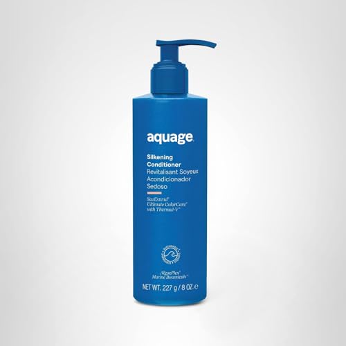 Longueurs douces et soin avec SeaExtend Silkening Conditioner Aquage.