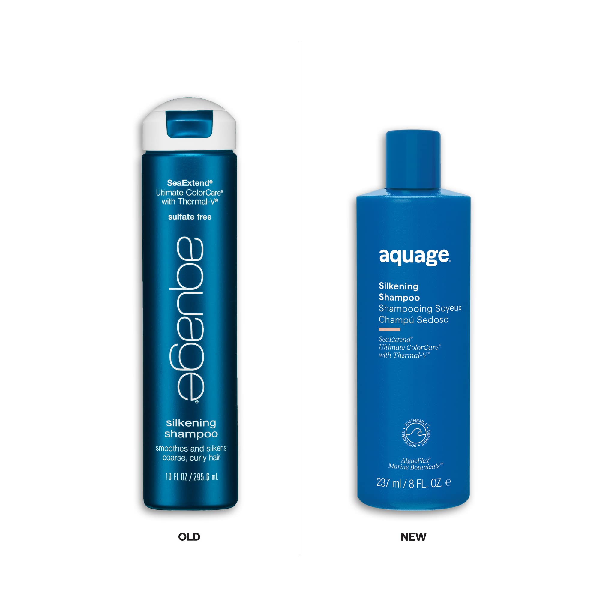 Aquage SeaExtend Silkening Shampoo définit les boucles et apporte de la brillance