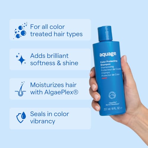 Aquage Shampoing Protecteur Couleur – Étiquette montrant la protection de couleur