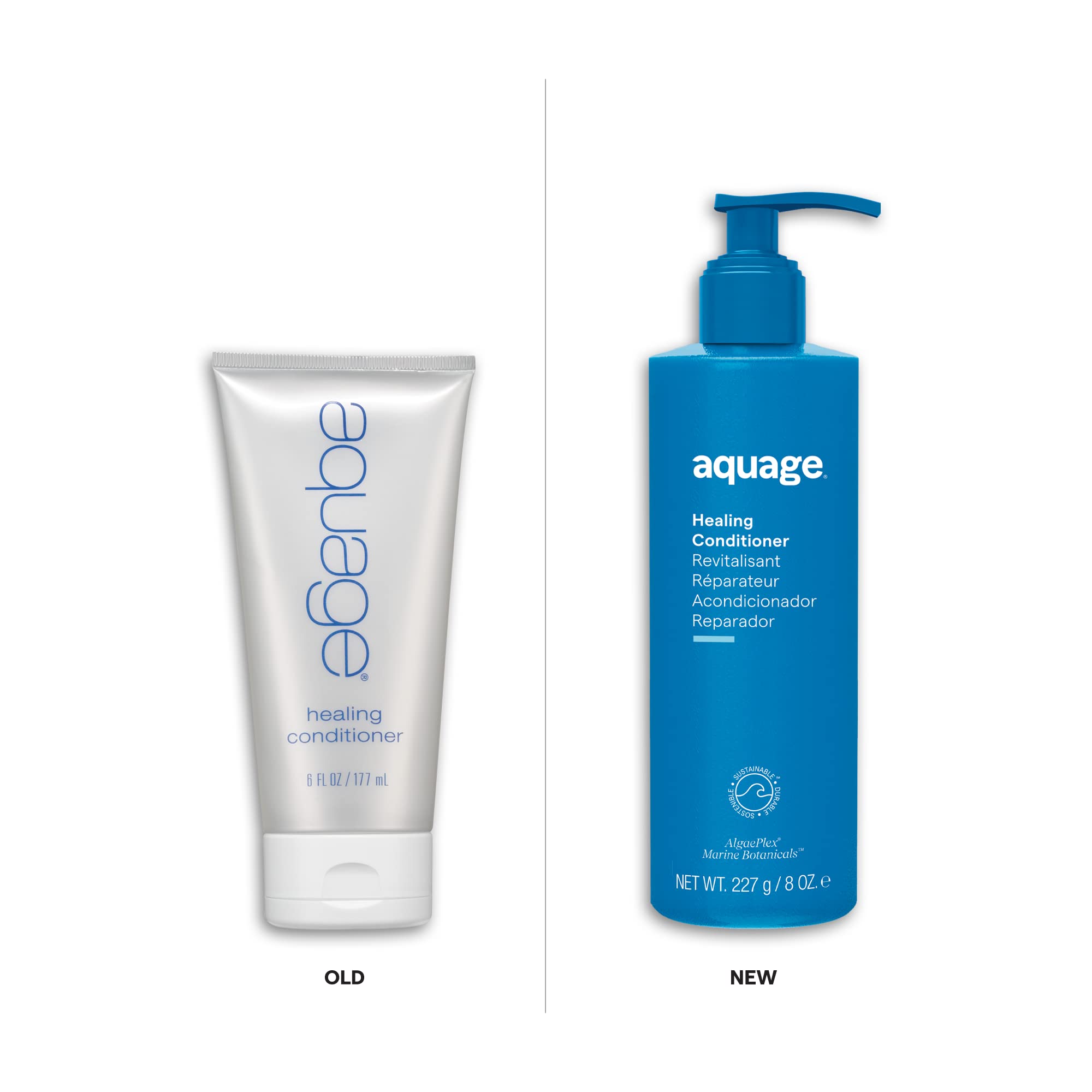Algues Algueplex visibles, infusion nourrissante Aquage pour cheveux.