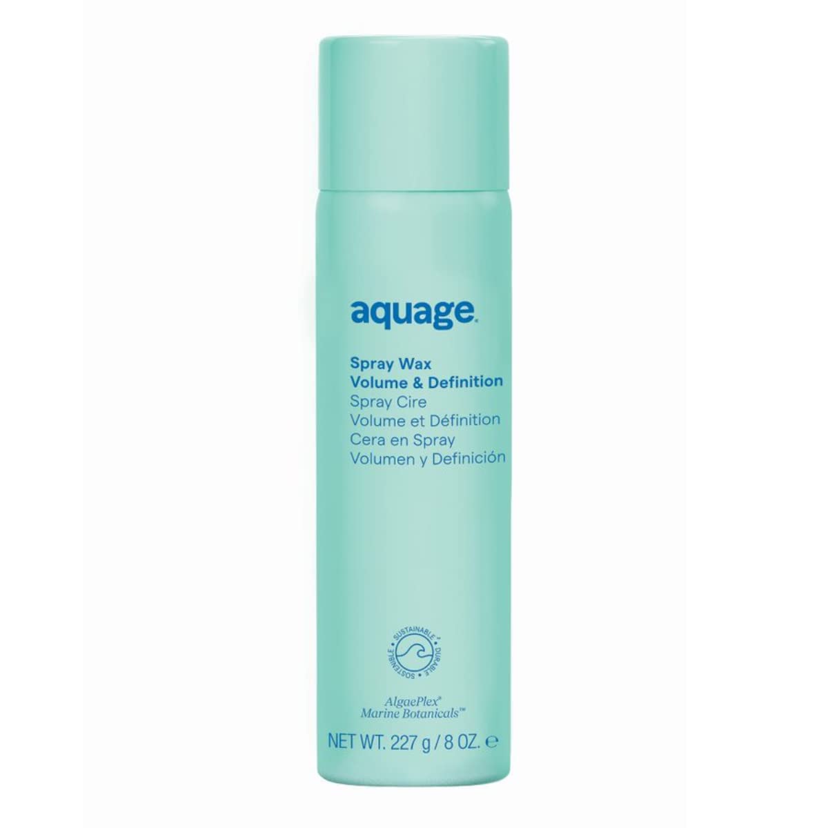 Aquage Spray Wax: bouteille sur fond neutre, présentation claire et pratique.