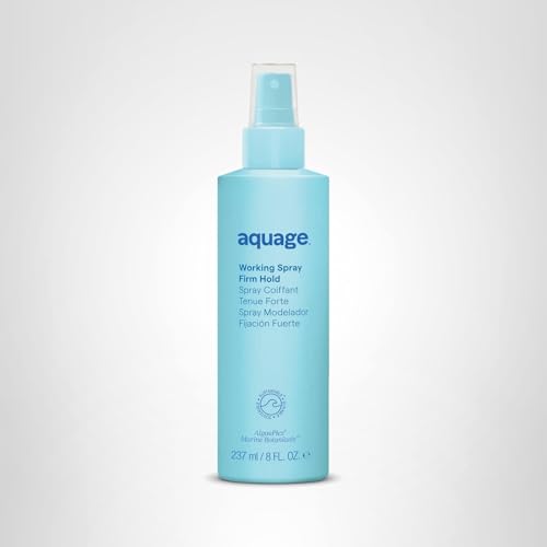 Aquage Working Spray end-result highlights a finished look with lift and manageability.
