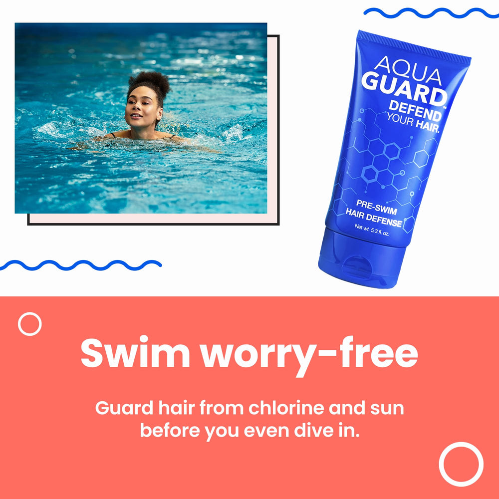 AQUA GUARD après-nage conditionneur, démêle et nourrit les cheveux.