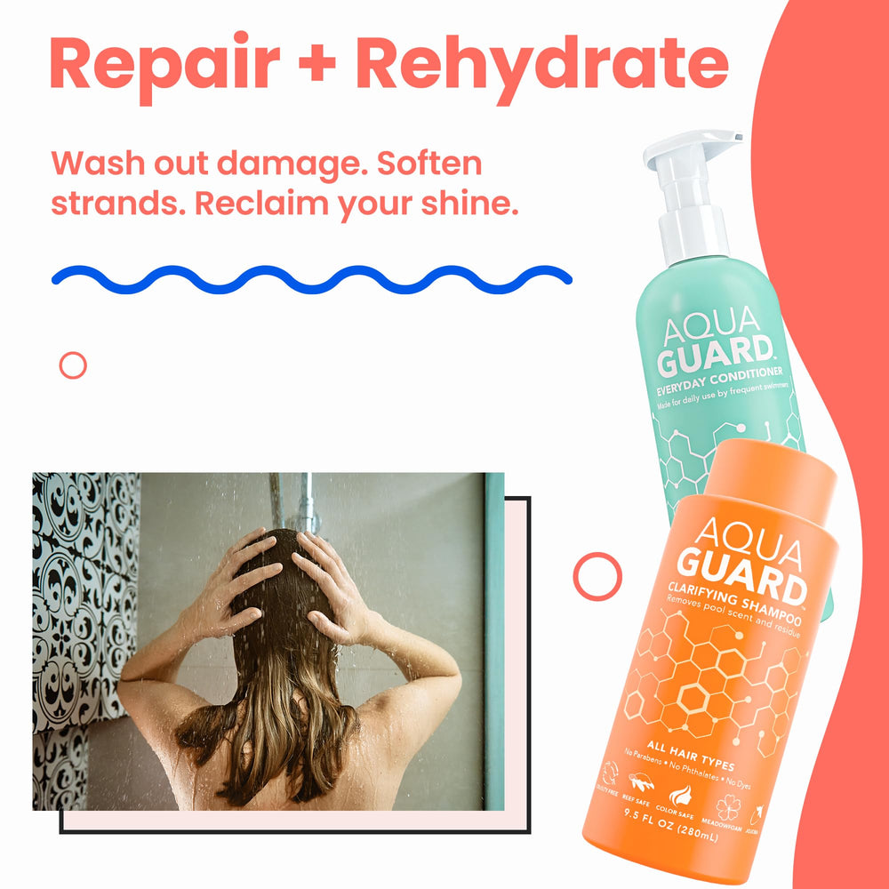 AQUA GUARD détanglant après-nage, démêle et offre protection UV.