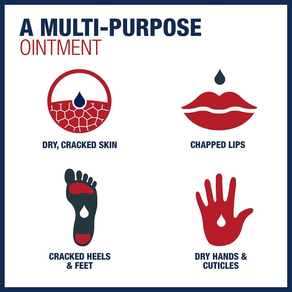 Peau abîmée apaisée par la pommade Aquaphor.