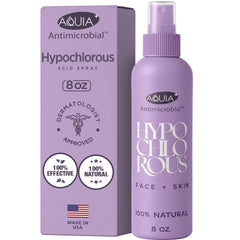 Aquia Hypochloreux Spray visage — bouteille prête pour le soin quotidien.