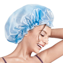 Bonnet de douche Aquior double couche imperméable protège les cheveux.