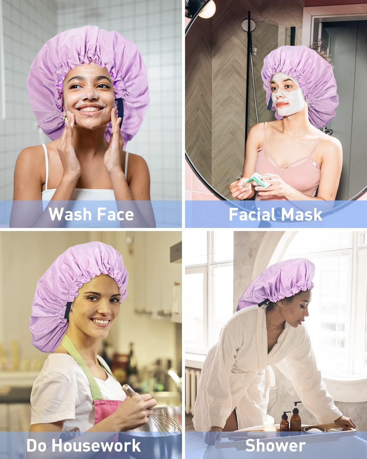 Aquior bonnet de douche idéal pour spa, bain, maquillage ou soins capillaires.