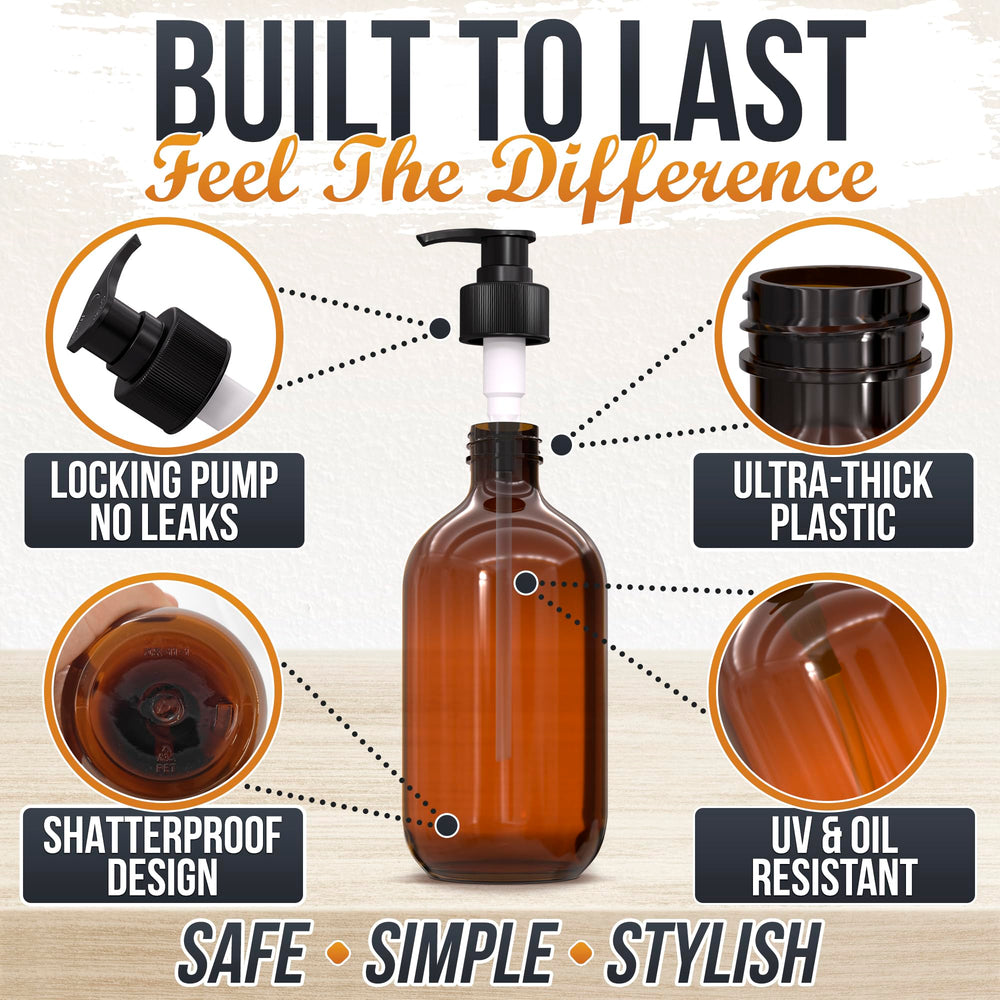 Distributeur Aquue ambre, pompe fluide et sans fuite pour usages multiples.
