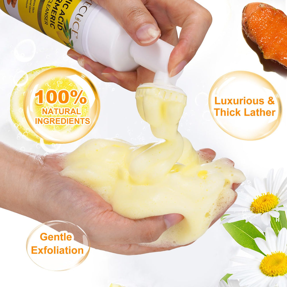 A r b c r n Mousse Nettoyante au Curcuma — flacon 150 ml pratique.