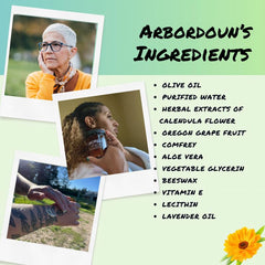 Crème Calendula Arbordoun prête pour application apaisante sur la peau.
