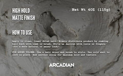 Texture visible appliquée avec Arcadian Clay Pomade pour un style texturé durable.