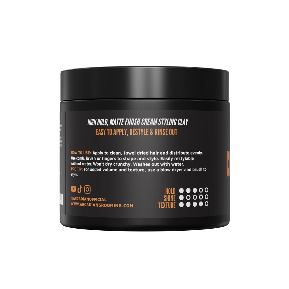 Nettoyage rapide après utilisation d'Arcadian Clay Pomade.