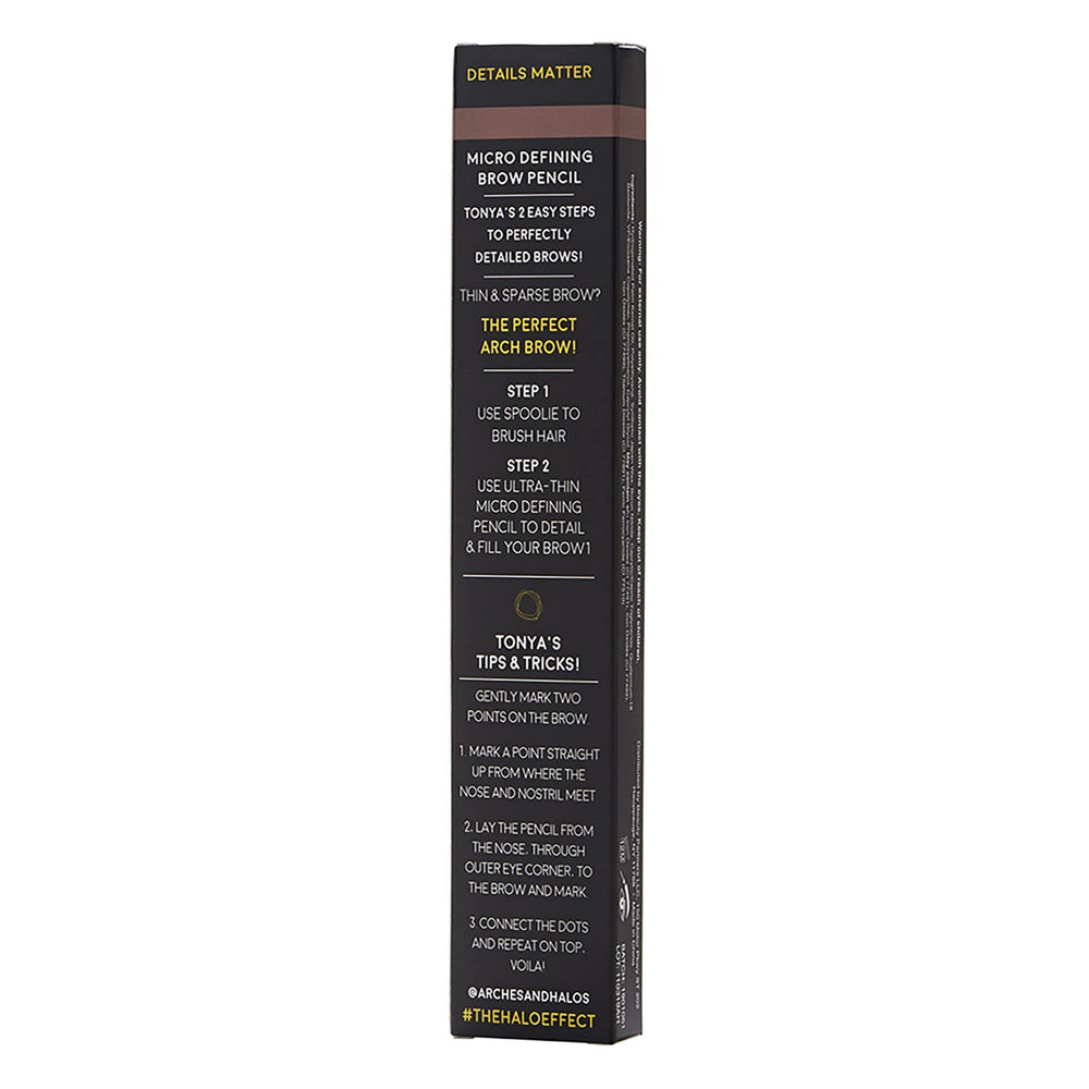 Arches & Halos lissage et estompage faciles des sourcils.