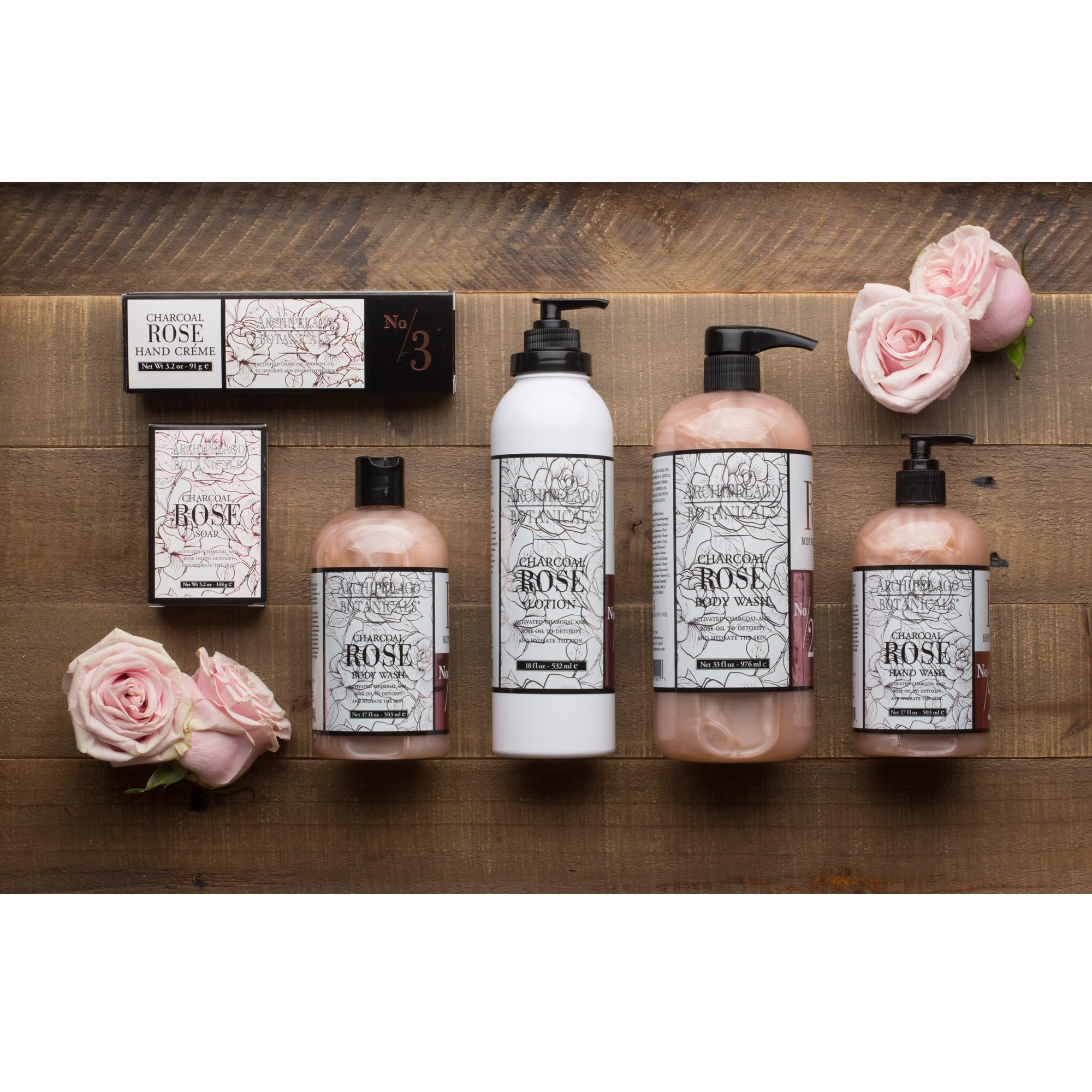 Application facile Archipelago Botanicals Charbon Rose – nourrissante et non grasse.