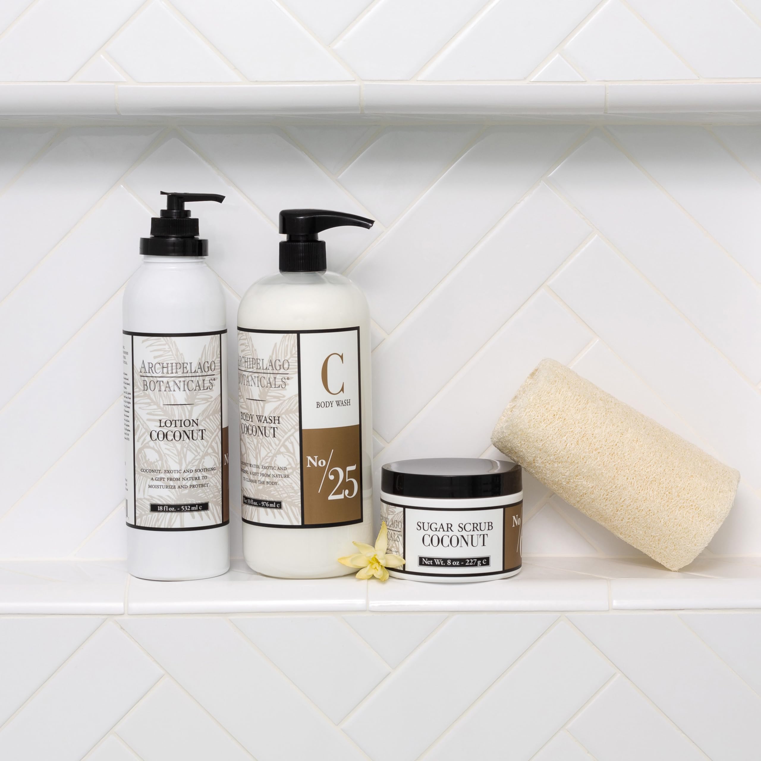 Archipelago Botanicals Lait Coco: ingrédients botaniques pour hydratation douce.