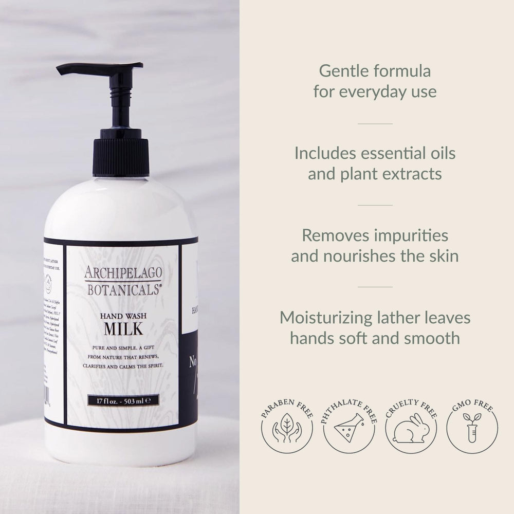 Archipelago Botanicals Savon pour les mains – mousse légère pour un nettoyage en douceur.