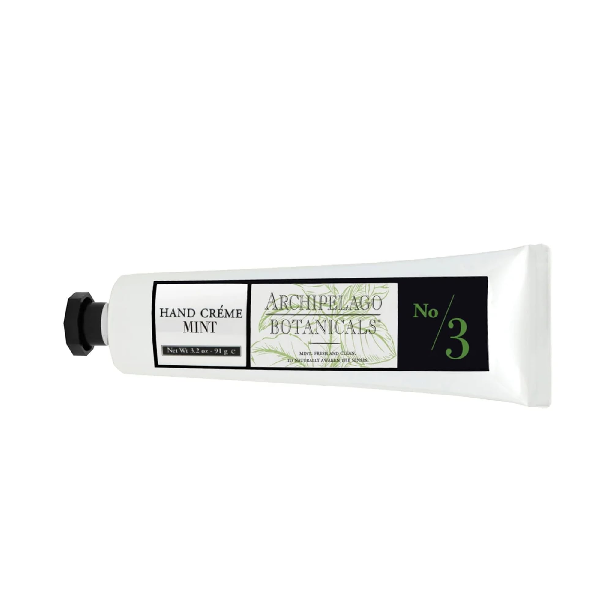Archipelago Botanicals Morning Mint Hand Creme being applied, softening hands after washing.
