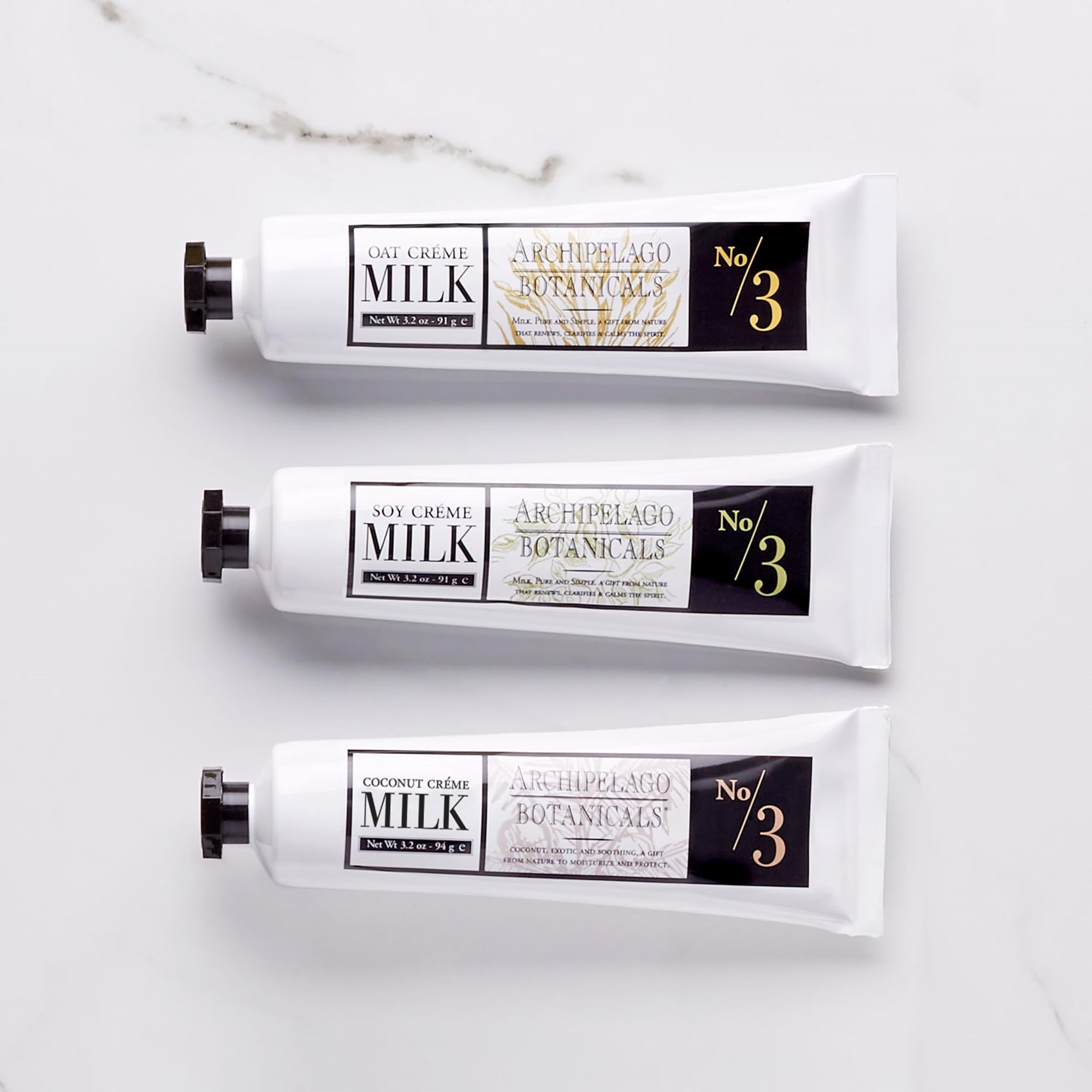 Archipelago Botanicals Lait de soja pour les mains – absorption rapide après application.