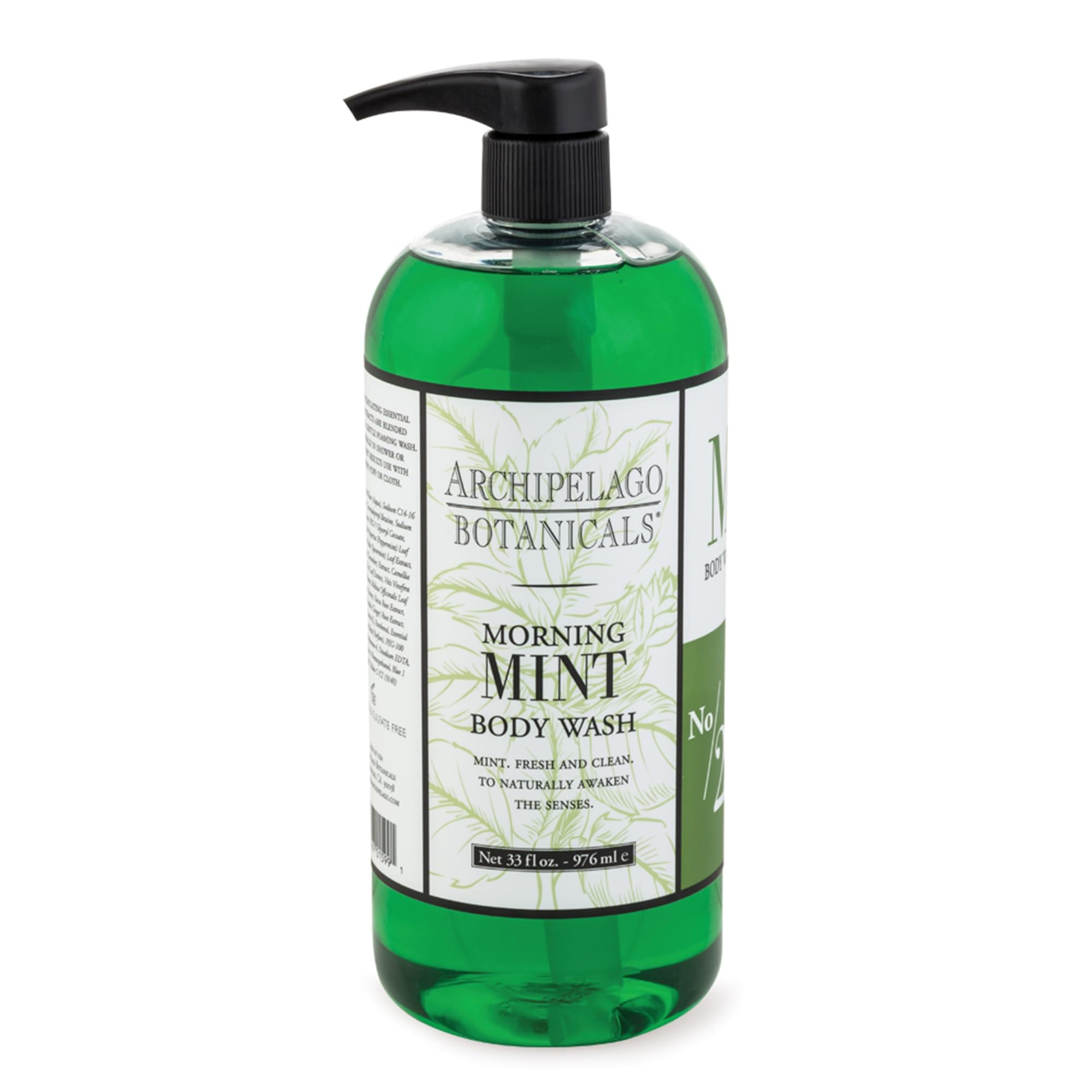 Archipelago Morning Mint bouteille hydratante offrant douceur pour peaux sèches et sensibles
