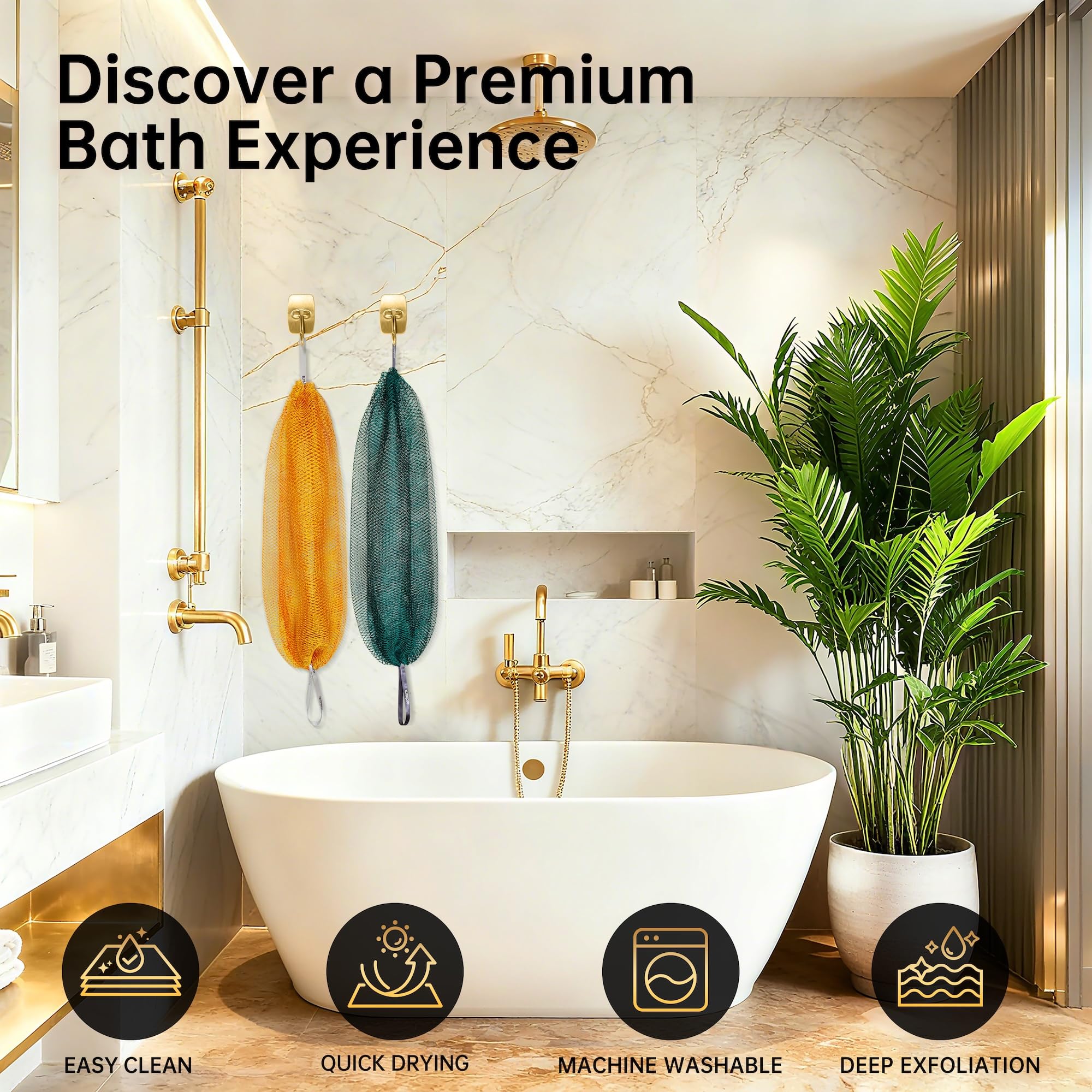 ARCH&M éponge douceur bleu ciel – sensations rafraîchissantes au bain.