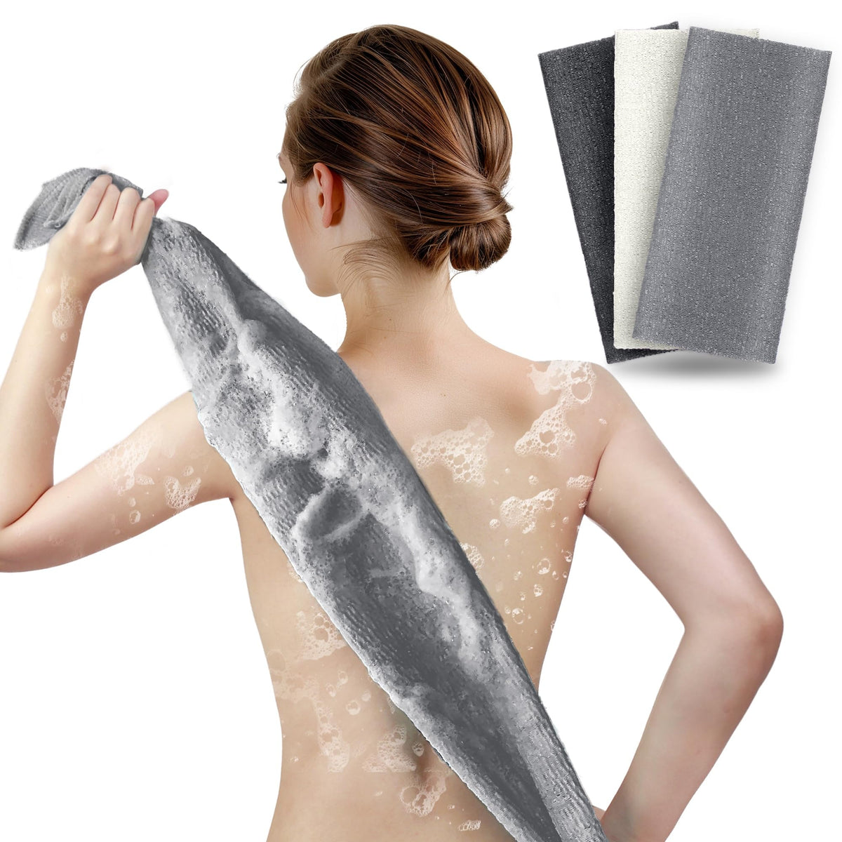 ARCH&M gant exfoliant pour le corps, pack de 3, douceur et efficacité.