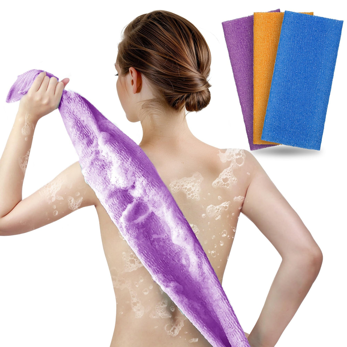 ARCH&M gant exfoliant corps 35 pouces, peau plus lisse après douche.